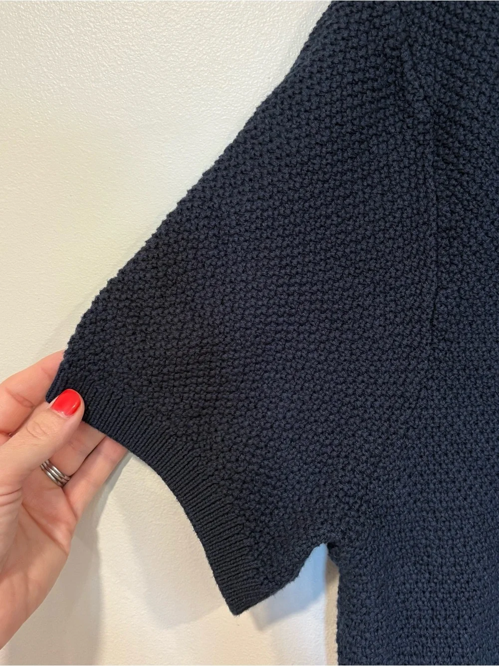 J CREW cotton knitted short sleeved sweater